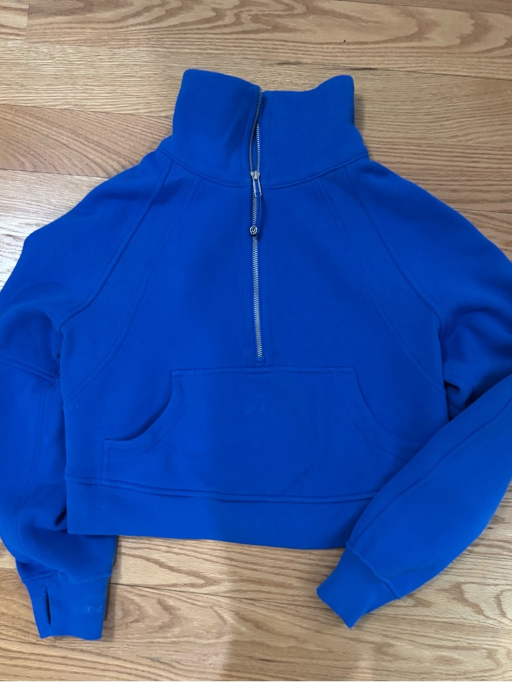 Lululemon Cropped Half-Zip Pullover Sweatshirt - Blue